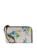 Kate Spade New York Lucy Spade Flower Floral Small L-zip Wristlet