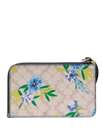 Kate Spade New York Lucy Spade Flower Floral Small L-zip Wristlet