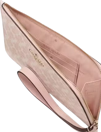 Kate Spade New York Lucy Spade Flower Medium L-zip Wristlet