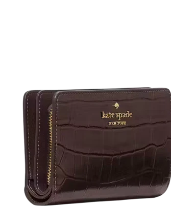 Kate Spade New York Madison Croc Embossed Medium Bifold Wallet