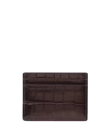 Kate Spade New York Madison Croc Embossed Small Slim Card Holder