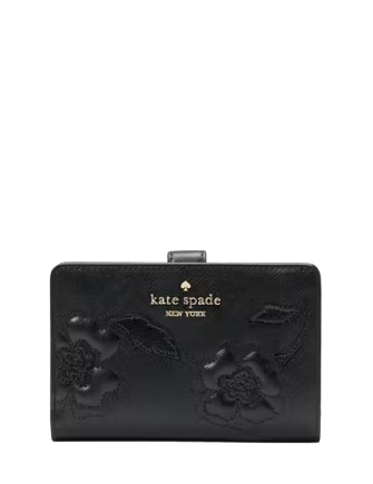 Kate Spade New York Madison Floral Applique Medium Bifold Wallet
