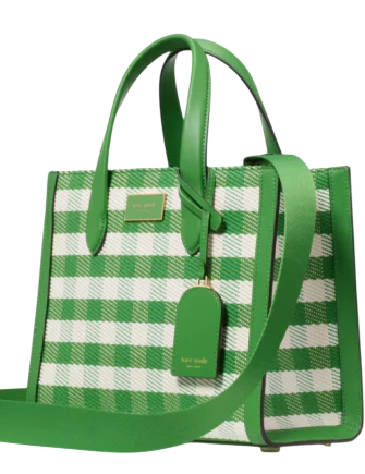 Kate Spade New York Manhattan Gingham Tweed Fabric Small Tote