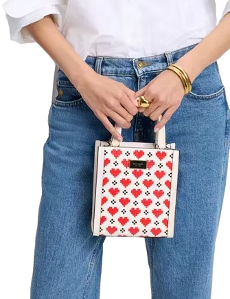 Kate Spade New York Manhattan Pixel Hearts Mini Tote
