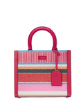 Kate Spade New York Manhattan Striped Woven Straw Small Tote