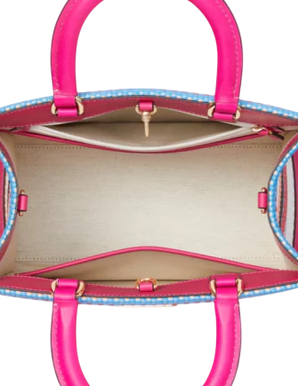 Kate Spade New York Manhattan Striped Woven Straw Small Tote