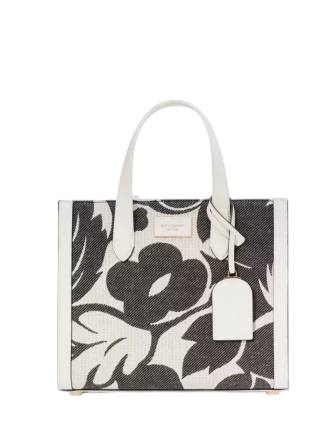 Kate Spade New York Manhattan Tropical Foliage Canvas Jacquard Small Tote