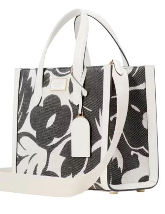 Kate Spade New York Manhattan Tropical Foliage Canvas Jacquard Small Tote