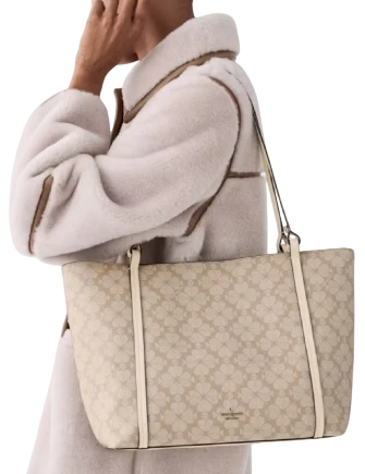 Kate Spade New York Marlowe Spade Flower Coated Canvas Tote Bag