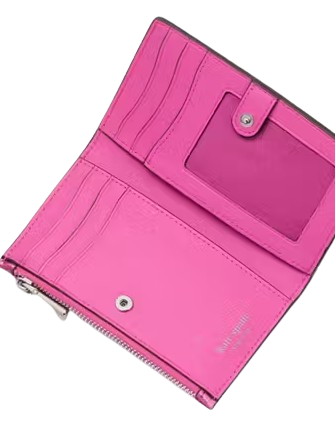 Kate Spade New York Morgan Bow Metallic Small Slim Bifold Wallet