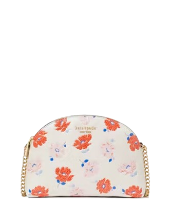 Kate Spade New York Morgan Dotty Floral Embossed Double-zip Dome Crossbody