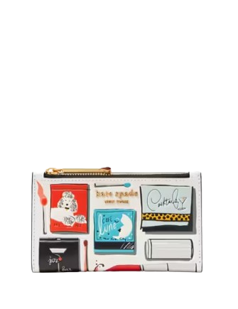 Kate Spade New York Morgan Matchbox Embossed Small Slim Bifold Wallet
