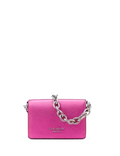 Kate Spade New York Natasha Metallic Pebbled Leather Chain Card Case Crossbody