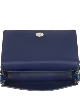 Kate Spade New York Natasha Metallic Pebbled Leather Chain Card Case Crossbody