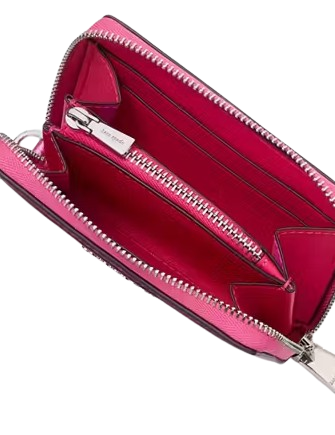 Kate Spade New York Natasha Metallic Pebbled Leather Chain Compact Wristlet