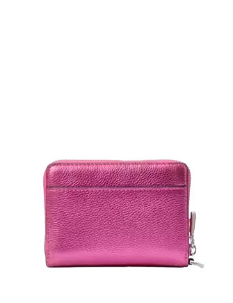 Kate Spade New York Natasha Metallic Pebbled Leather Chain Compact Wristlet