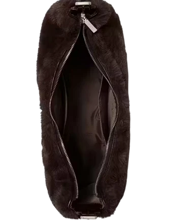 Kate Spade New York Nova Faux Fur Large Crescent Shoulder Bag