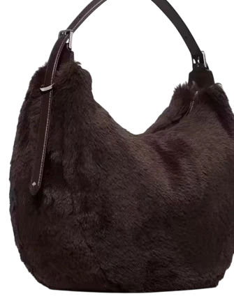 Kate Spade New York Nova Faux Fur Large Crescent Shoulder Bag