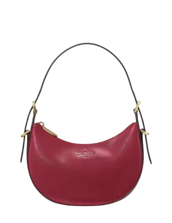 Kate Spade New York Nova Textured Patent Leather Small Crescent Shoulder Bag
