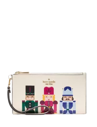 Kate Spade New York Oh What Fun Nutcracker Double Zip Wristlet