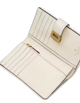 Kate Spade New York Phoebe Straw Turnlock Medium Wallet