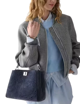 Kate Spade New York Phoebe Suede Embroidered Medium Top Handle Bag