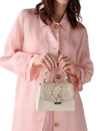 Kate Spade New York Riley Snake Embossed Small Top Handle Bag