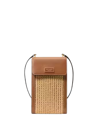 Kate Spade New York Serena Straw Phone Crossbody Bag