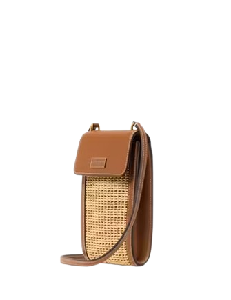 Kate Spade New York Serena Straw Phone Crossbody Bag