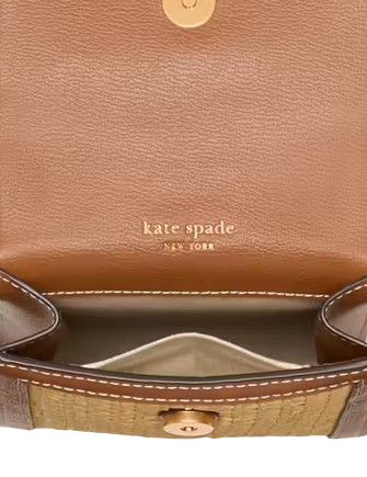 Kate Spade New York Serena Straw Phone Crossbody Bag