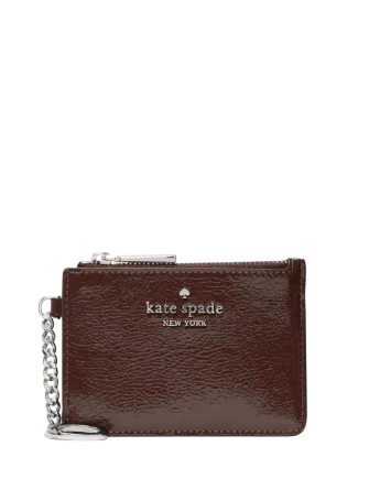 Kate Spade New York Shiny Leather Key Ring Card Holder