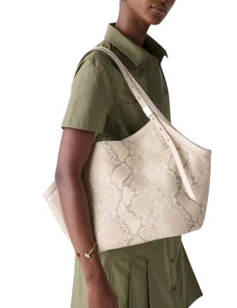 Kate Spade New York Spade Deco Snake Embossed Tulip Tote Bag