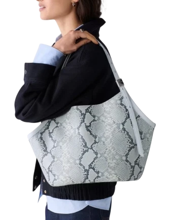 Kate Spade New York Spade Deco Snake Embossed Tulip Tote Bag