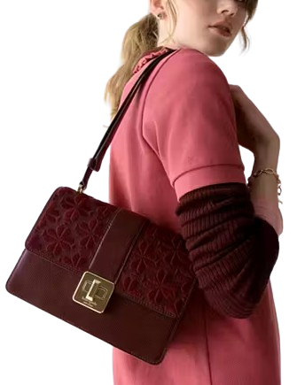 Kate Spade New York Spade Flower Embroidered Flap Shoulder Bag
