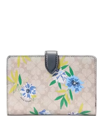 Kate Spade New York Spade Flower Floral Medium Bifold Wallet