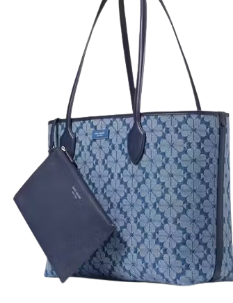 Kate Spade New York Spade Flower Jacquard Denim Bleecker Large Tote
