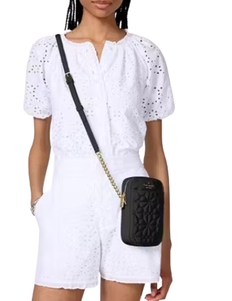 Kate Spade New York Spade Flower Quilted Fabric Phone Crossbody