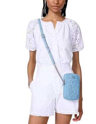 Kate Spade New York Spade Flower Quilted Fabric Phone Crossbody