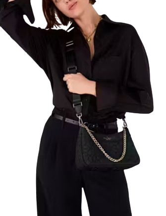 Kate Spade New York Spade Flower Quilted Nylon Convertible Crossbody