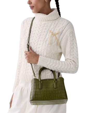 Kate Spade New York Thompson Street Croc Embossed Small Satchel Bag