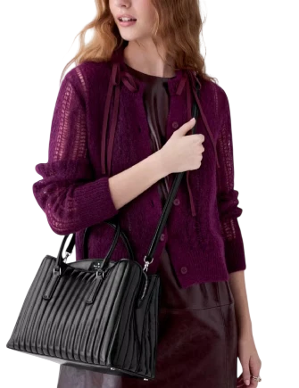 Kate Spade New York Thompson Street Shiny Quilted Satchel Bag