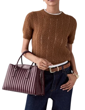 Kate Spade New York Thompson Street Shiny Quilted Satchel Bag