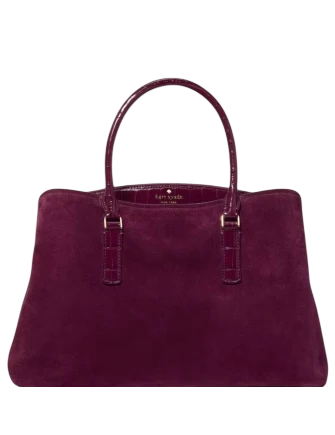 Kate Spade New York Thompson Street Suede And Croc Embossed Satchel Bag