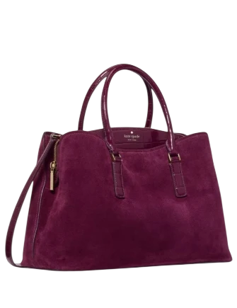 Kate Spade New York Thompson Street Suede And Croc Embossed Satchel Bag