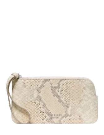 Kate Spade New York Zippy Snake Embossed Wristlet