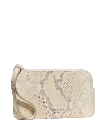 Kate Spade New York Zippy Snake Embossed Wristlet