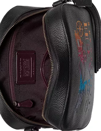 Coach Leather Camera Bag With Rexy And Carriage