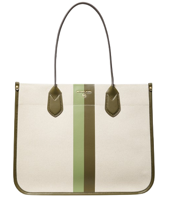Michael Michael Kors Heidi Large Stripe Canvas Tote Bag