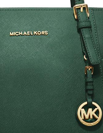 Michael Michael Kors East West Jet Set Saffiano Top Zip Tote
