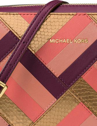 Michael Michael Kors Marquetry Patchwork Jet Set Large EW Crossbody